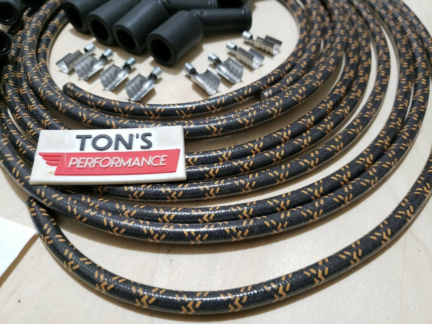 Vintage Cloth Braided Spark Plug Wires LSX LS1 LS LT SWAP Unassembled wire kit