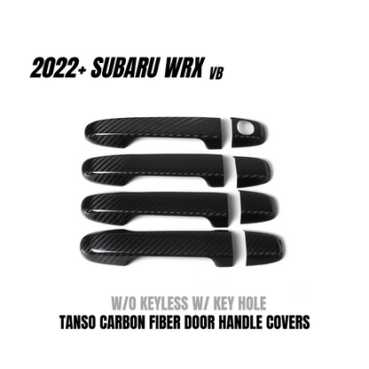 JDMuscle 22-25 Subaru WRX Tanso Dry Carbon Fiber Door Handle Covers w/ Gloss Finish