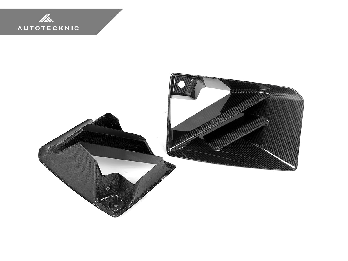 AutoTecknic Dry Carbon Corsa Front Bumper Lower Vent Set - G87 M2