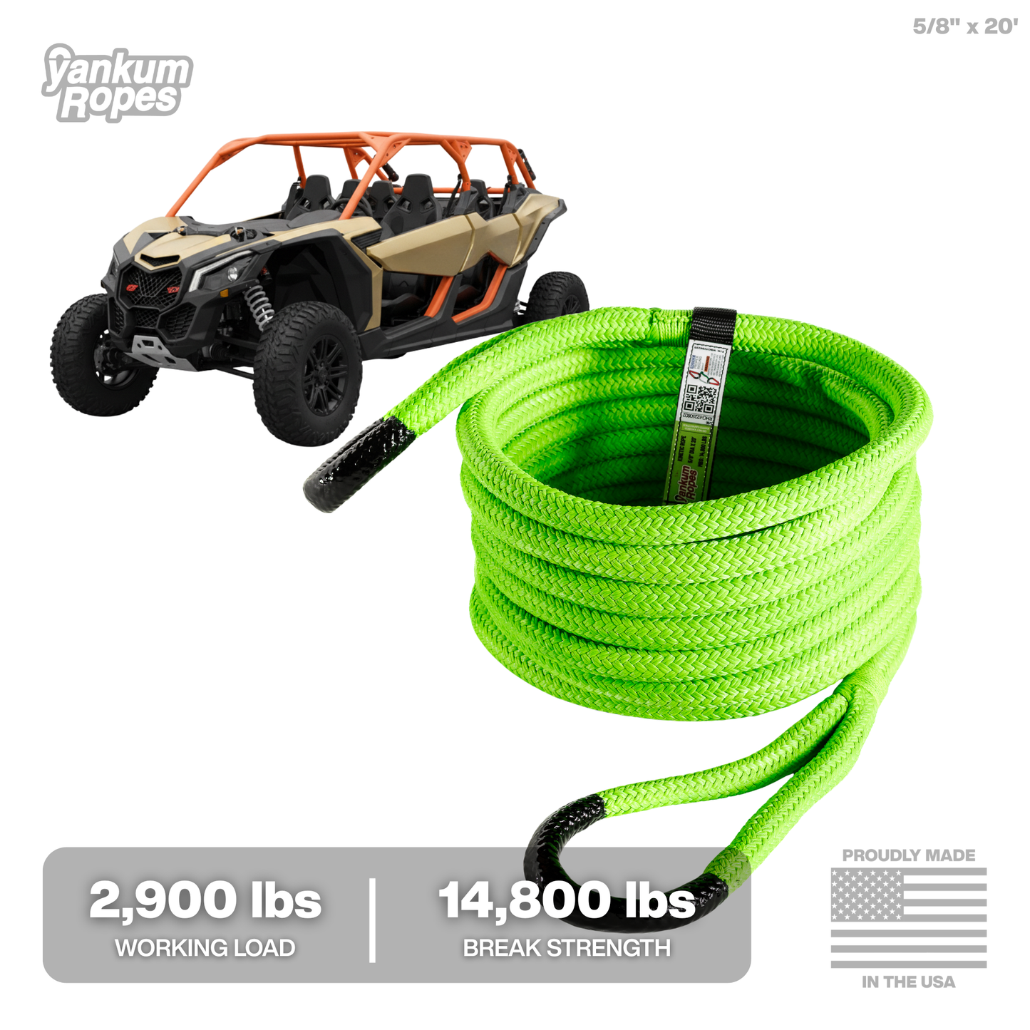 5/8” Kinetic Recovery Rope “Viper”