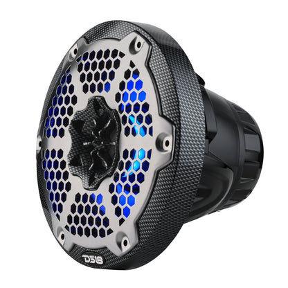 6.5” Marine 2-Way Hybrid Speaker with RGB LED, Compression Driver and Neodymium Magnet | 250W RMS 4-Ohm