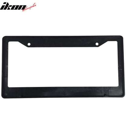 Pair License Plate Frame Holder Bracket IKON MOTORSPORTS + Screw Cap