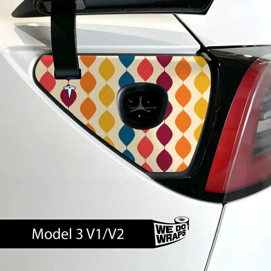 60s Garland Tesla Charge Port Wrap | Model 3