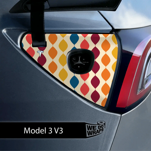 60s Garland Tesla Charge Port Wrap | Model 3