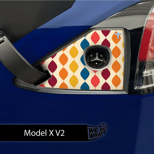 60s Garland Tesla Charge Port Wrap | Model X