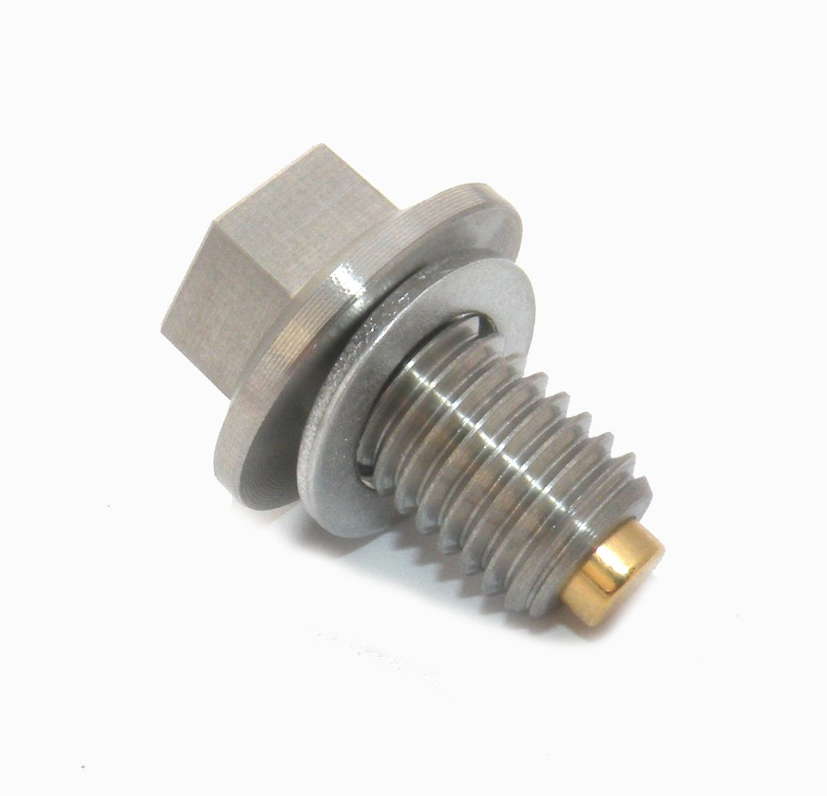 GoldPlug | M12x1.75 | AP04 | USA | Magnetic Drain Plug | Stainless | GoldPlug | Made in USA | Stainless Magnetic Drain Plug | Fits all Chevy/GMC 2020-2025 EXCEPT 6.6l, Fits All Ford Cars/SUVs EXCEPT 3.0l and 2.7l V6 | Includes SW01 Washer |