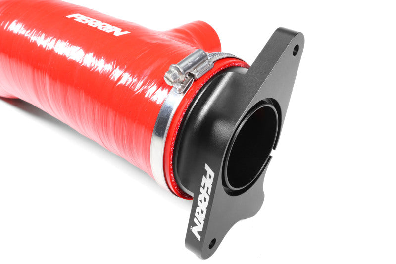Perrin [22-24 WRX] Red/Black 3in Turbo Inlet Hose w/ Nozzle - Longer Version | PSP-INT-425