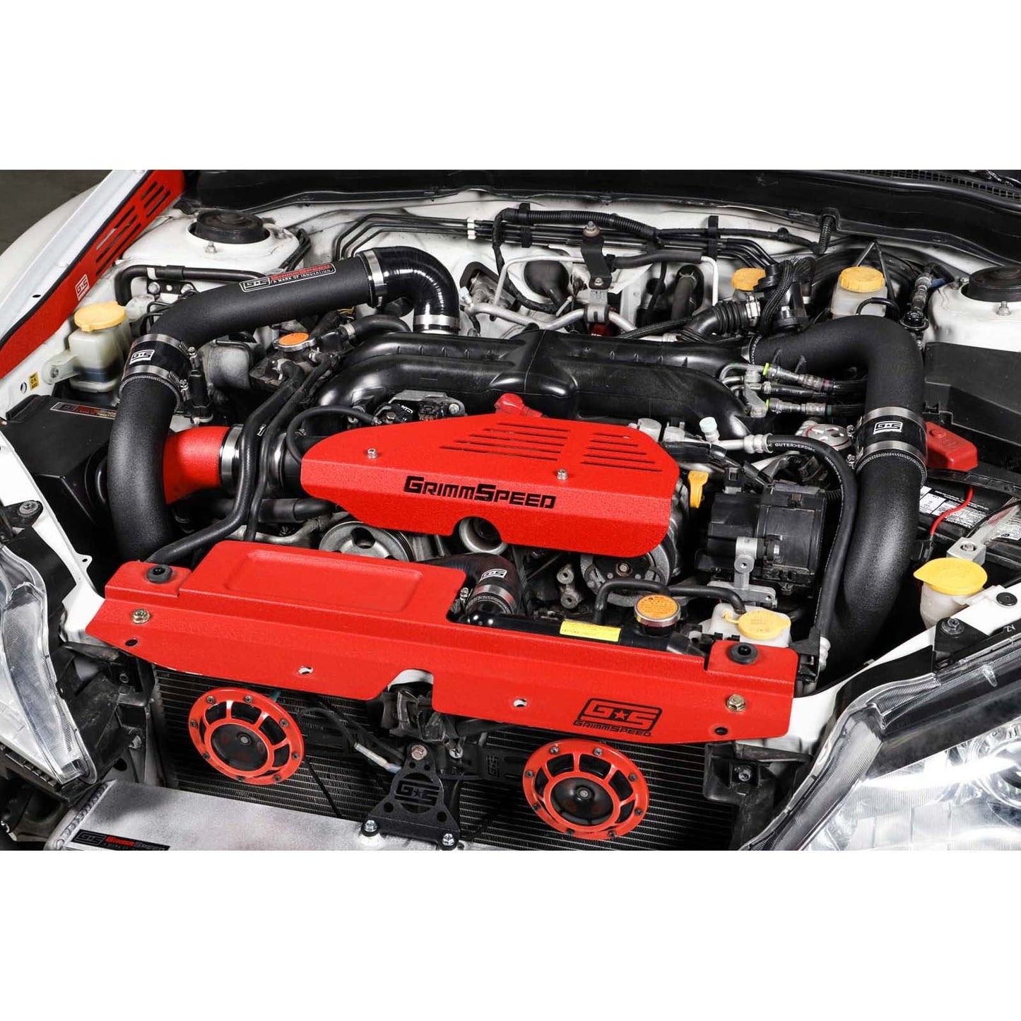 GrimmSpeed Front Mount Intercooler Kit - Raw Core with Black Piping - 2008-14 Subaru WRX GRM090230