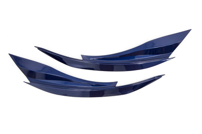OLM Version 2 Paint Matched Headlight Eyebrows - Galaxy Blue Pearl (E8H) - 2015-2021 Subaru WRX / STI