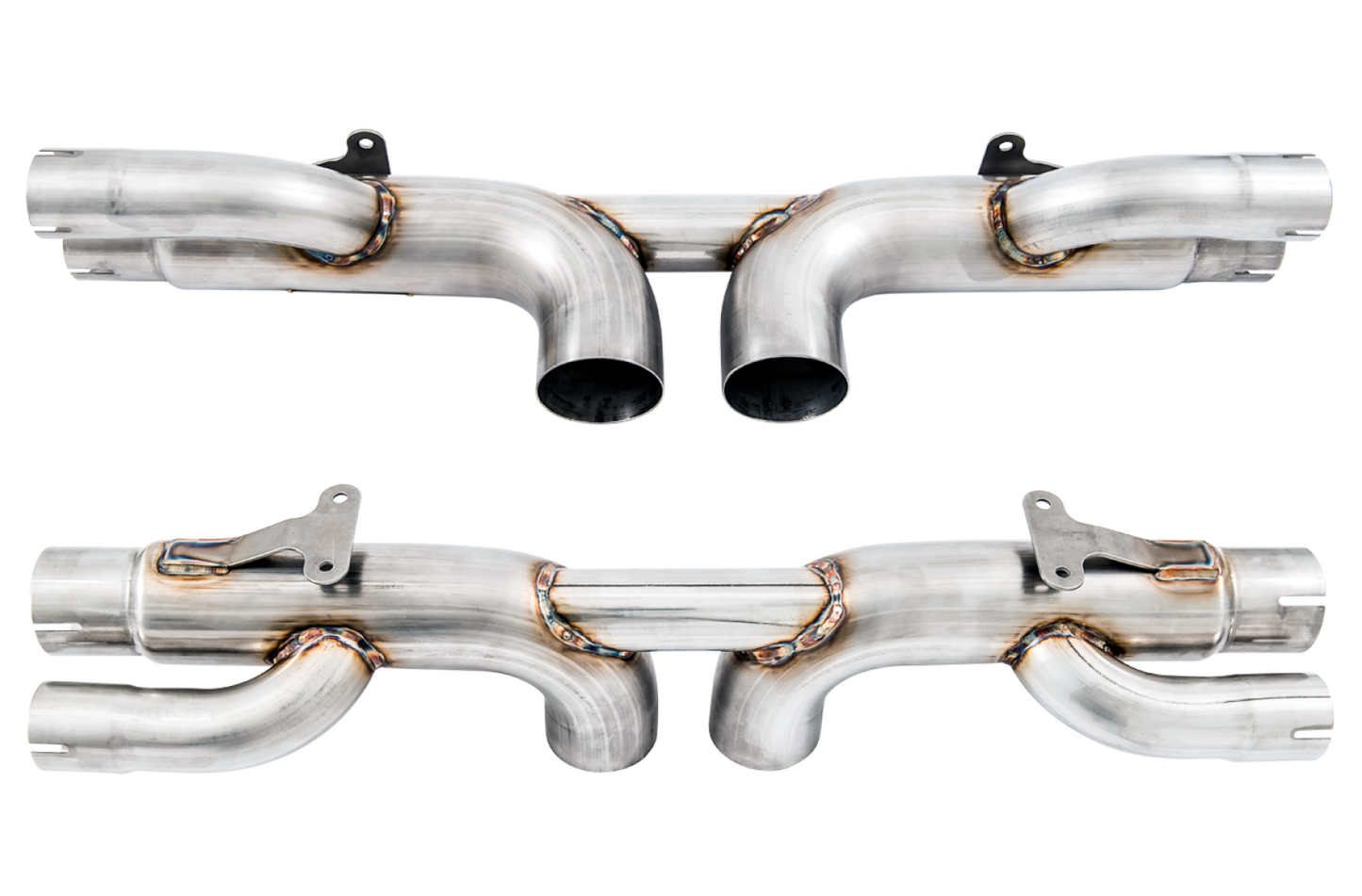 AWE Tuning Center Muffler Delete for Porsche 991.1 / 991.2 GT3 / RS - Chrome Silver Tips 3010-32036