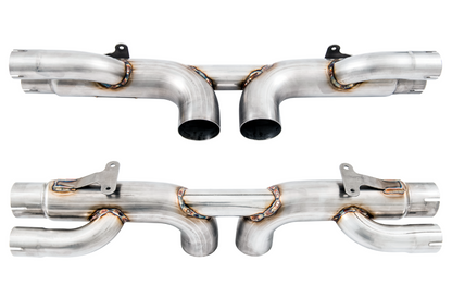 AWE Tuning Center Muffler Delete for Porsche 991.1 / 991.2 GT3 / RS - Chrome Silver Tips 3010-32036