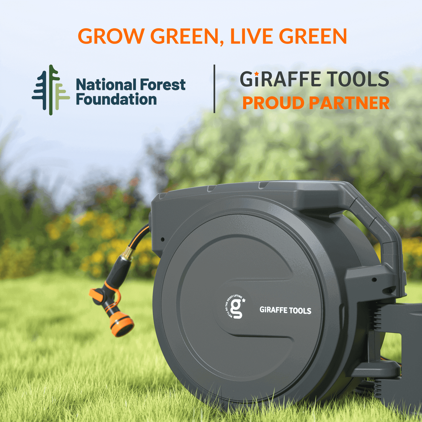 Retractable Garden Hose Reel-5/8in-90ft