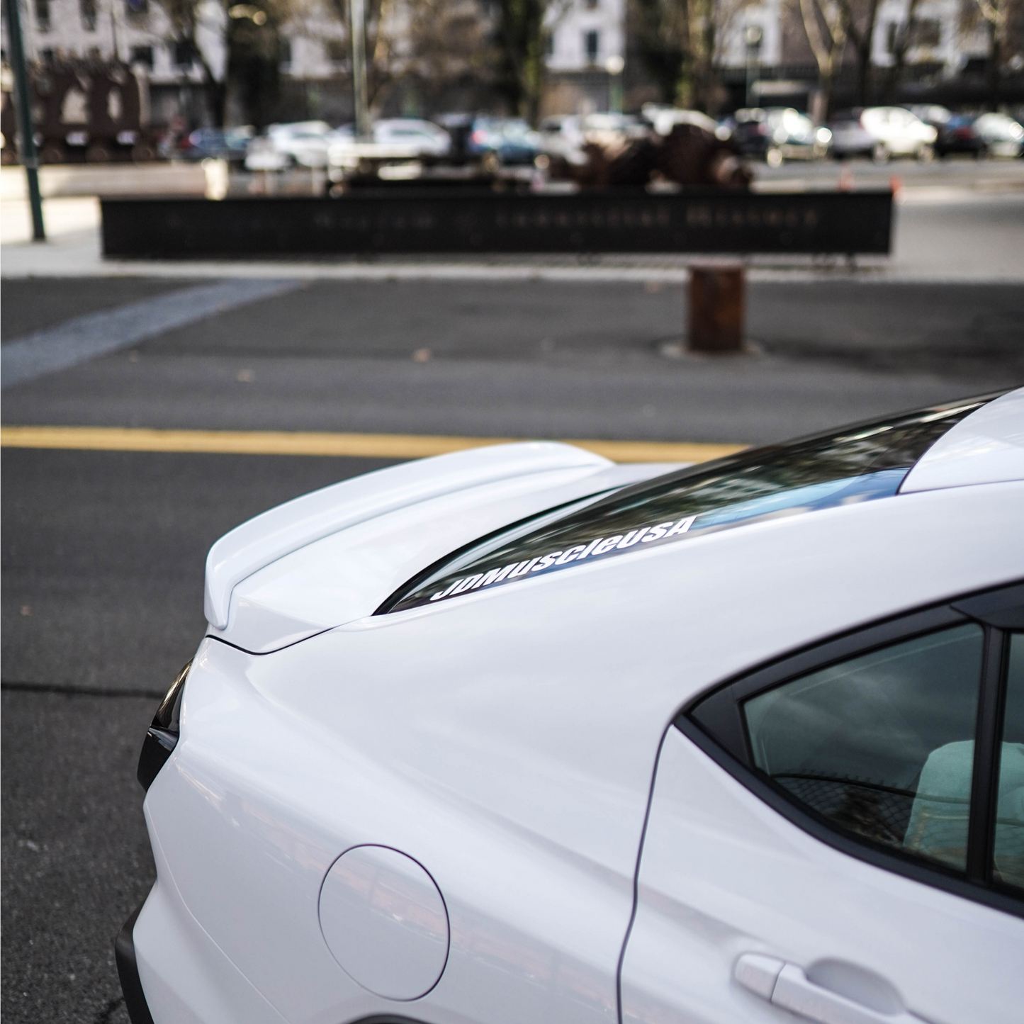 JDMuscle [22-25 WRX] Duck Bill / Low Profile Spoiler - V1 Paint Matched / Gloss Black / Cherry Red