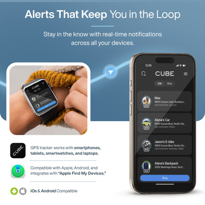 Cube GPS PRO Tracker: Magnetic GPS Tracker | 1 Year Battery Life | 4G LTE | Real-Time Tracking