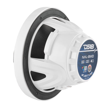 8” Marine 2-Way Hybrid Speaker with RGB LED, Compression Driver and Neodymium Magnet | 350W RMS 4-Ohm