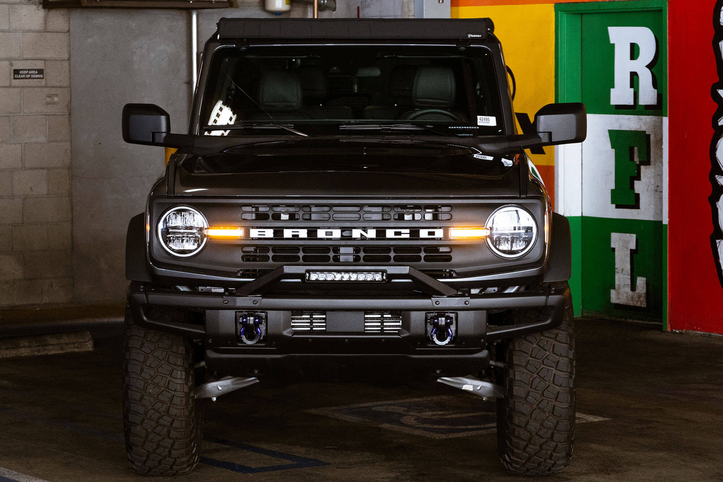 DV8 Offroad 2021-2024 Ford Bronco | Factory Modular Front Bumper Bull Bar LBBR-04