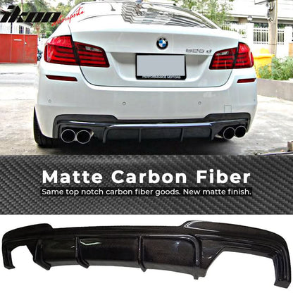 2011-2016 BMW F10 M-Sport V Rear Bumper Lip Diffuser Carbon Fiber CF
