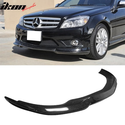 2008-2011 Benz W204 C-Class CS Style Front Bumper Lip Carbon Fiber CF