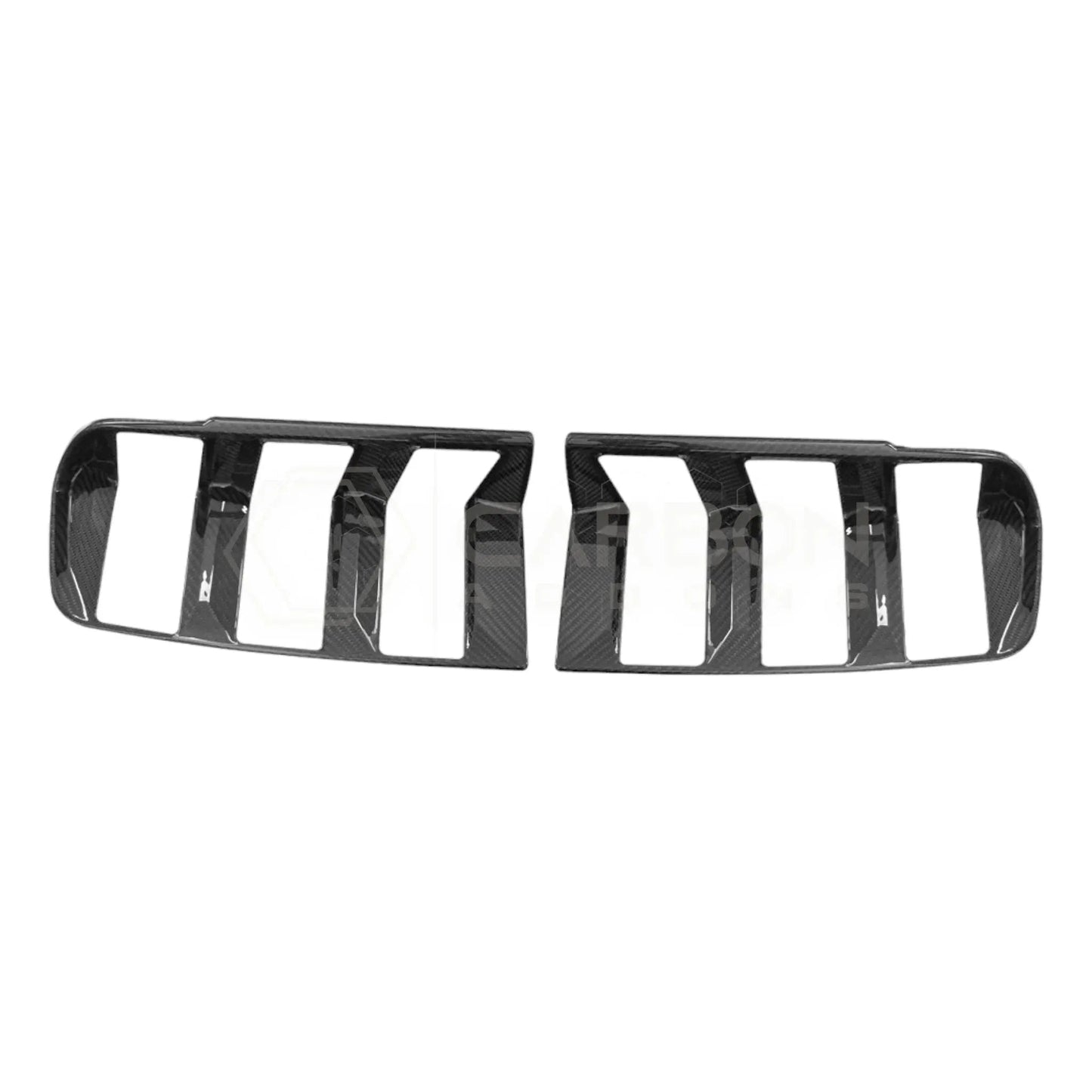 Real Carbon Fiber Taillight Trim Covers for 2024+ Ford Mustang