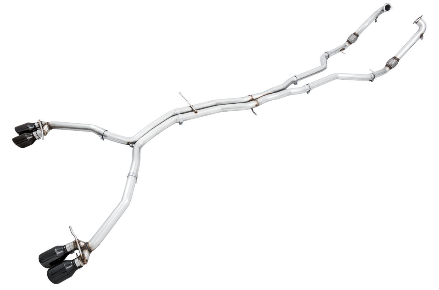 AWE Tuning Track Edition Exhaust for Audi B9 S4 - Non-Resonated - Diamond Black 102mm Tips 3010-43048