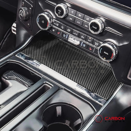 Real Carbon Fiber Wireless Charger & Coin Tray Cover for 2021+ Ford F-150
