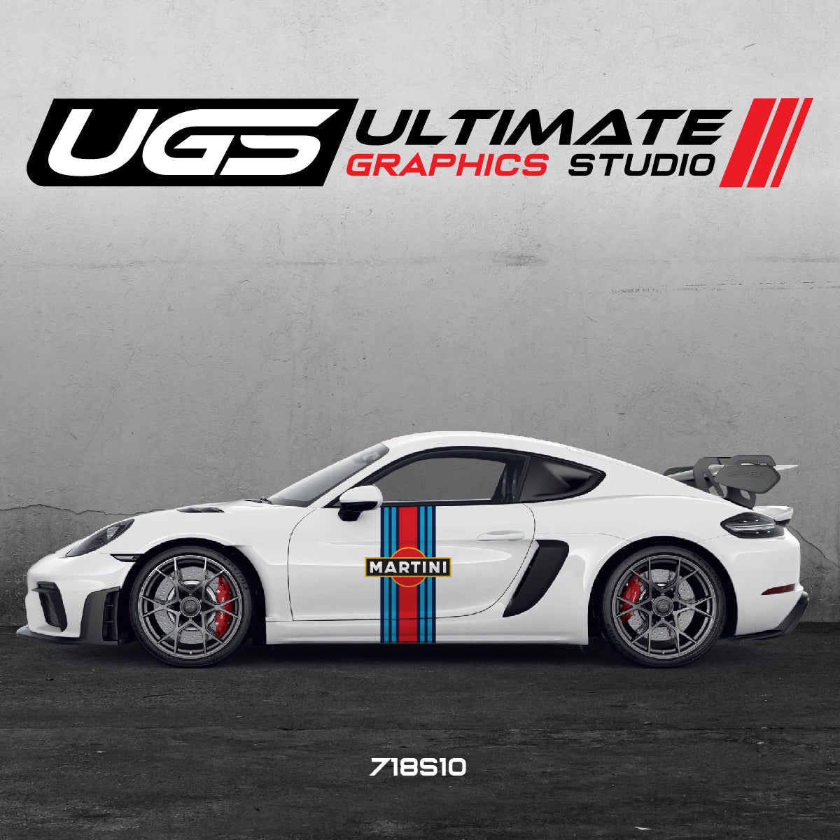 Martini Racing Door Graphics for Porsche Models