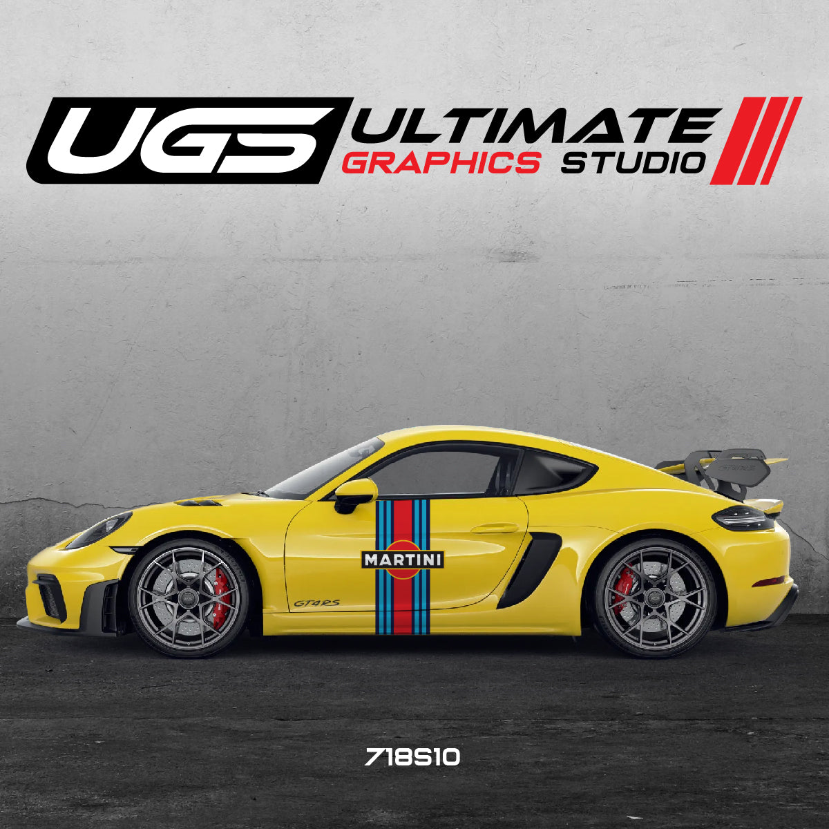 Martini Racing Door Graphics for Porsche Models