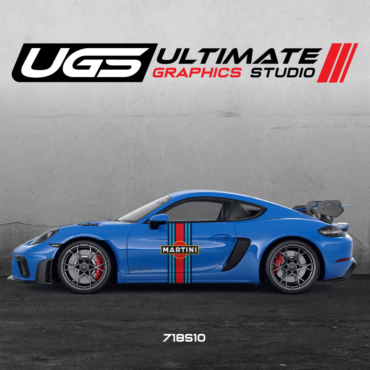 Martini Racing Door Graphics for Porsche Models