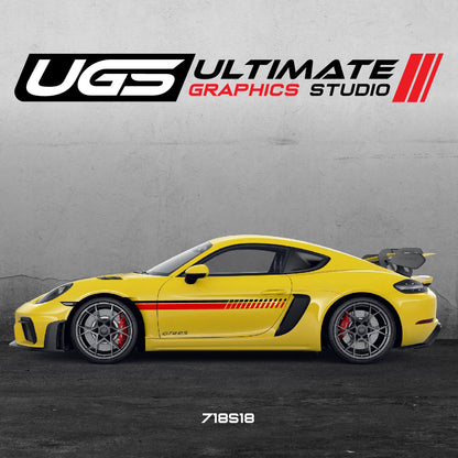 Racing Door Graphics 2 Color  for Porsche Models