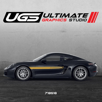 Racing Door Graphics 2 Color  for Porsche Models