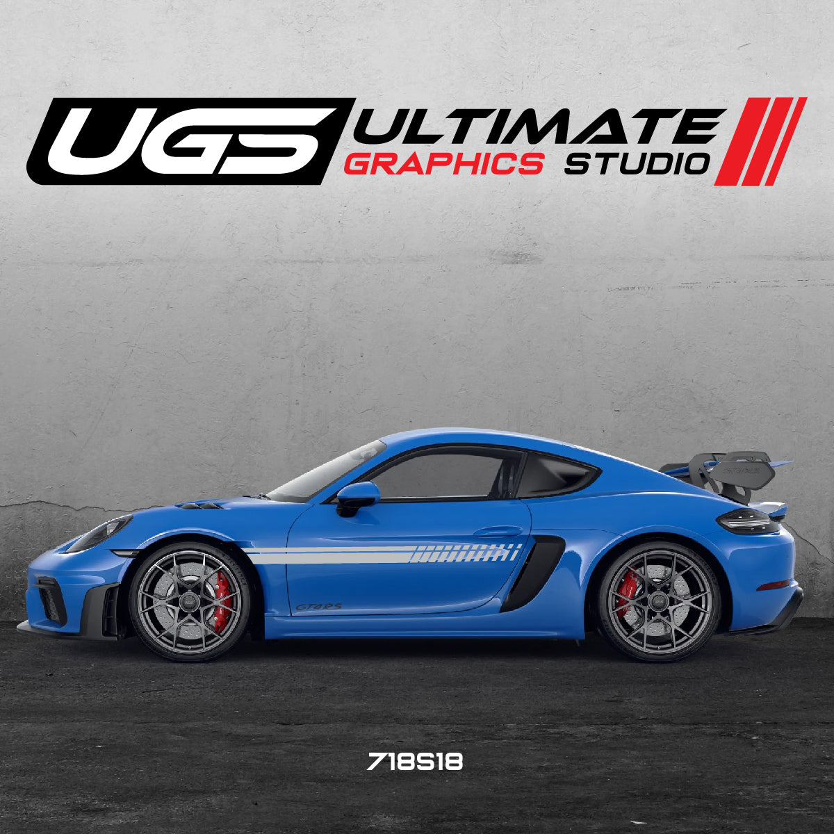 Racing Door Graphics 2 Color  for Porsche Models