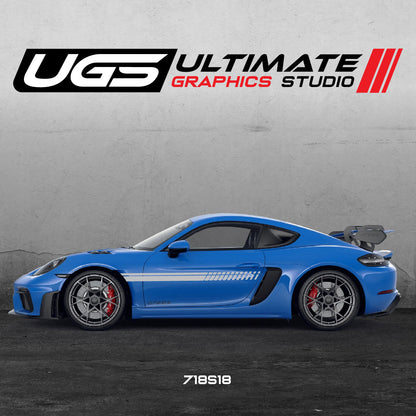 Racing Door Graphics 2 Color  for Porsche Models
