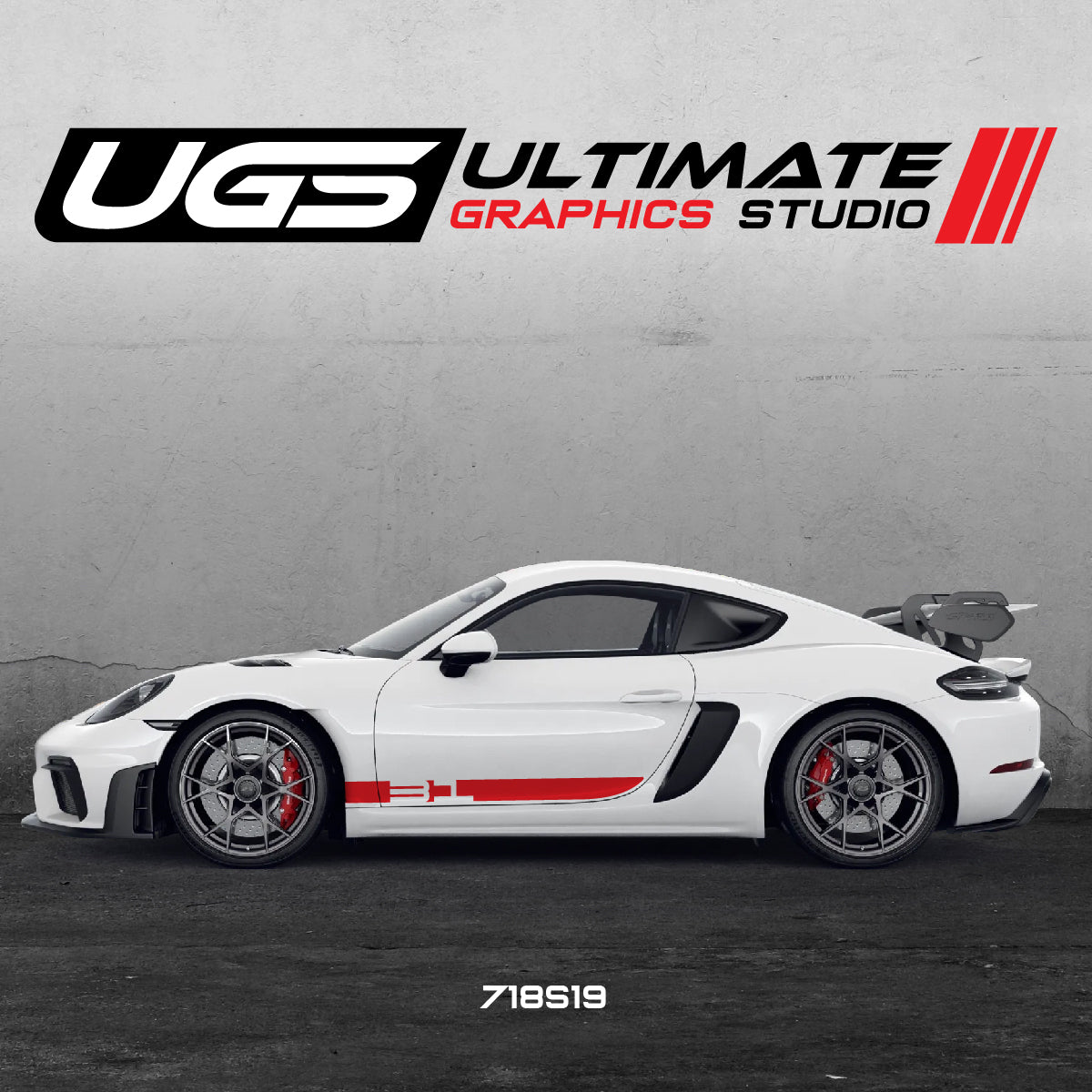 Racing Number on Stripe for Porsche Models