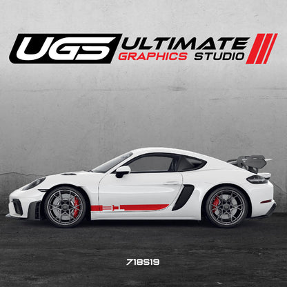 Racing Number on Stripe for Porsche Models