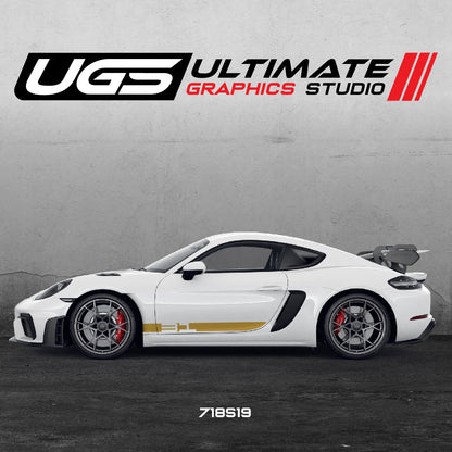 Racing Number on Stripe for Porsche Models