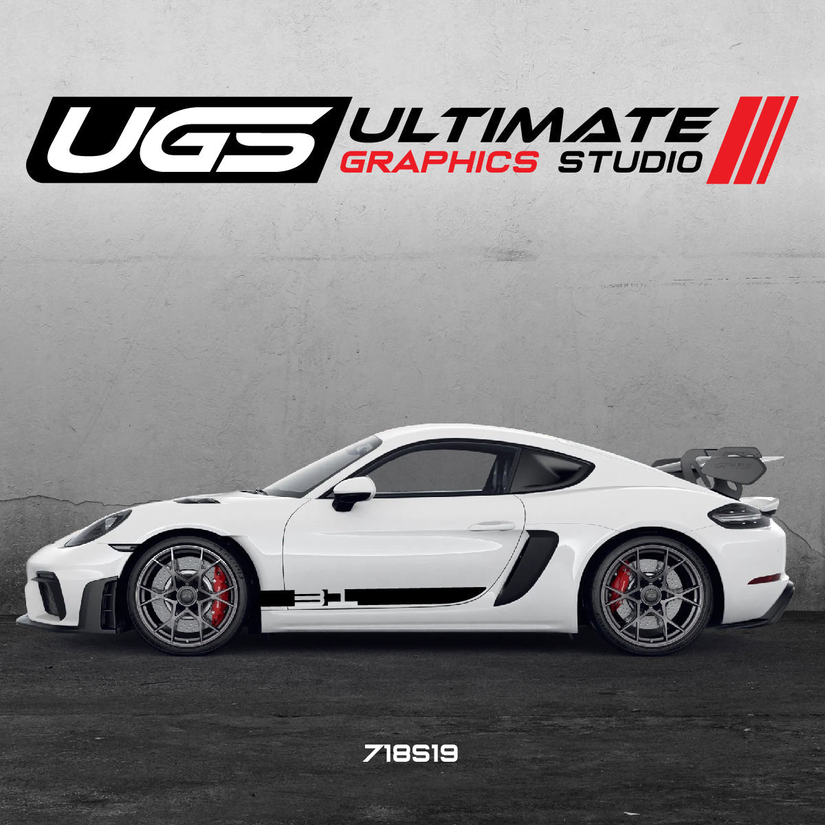 Racing Number on Stripe for Porsche Models
