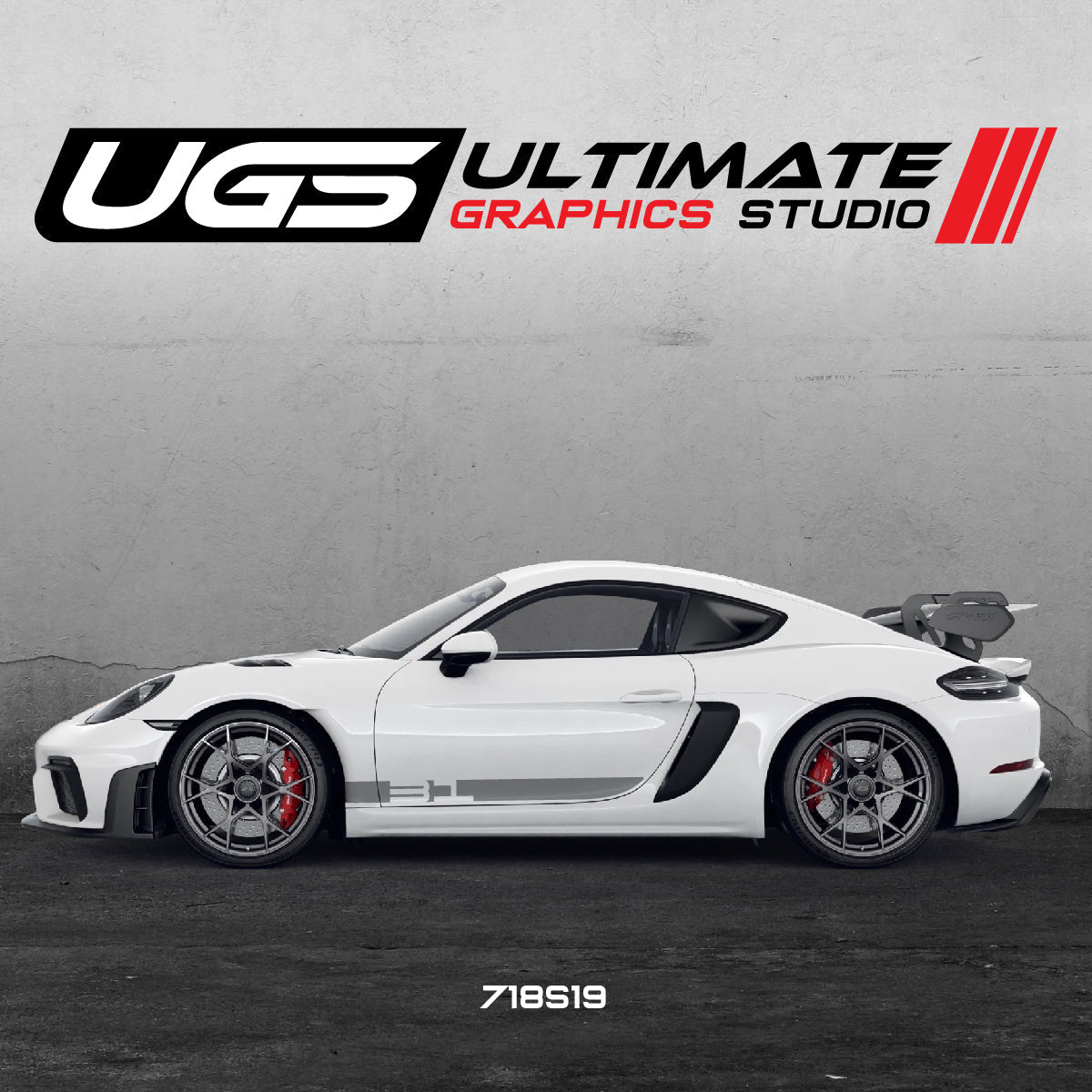Racing Number on Stripe for Porsche Models