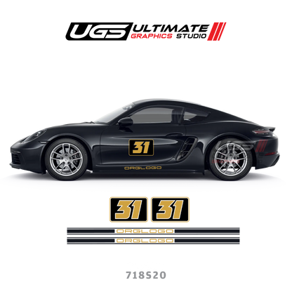 Racing Number - Skirt Stripe for Porsche Models