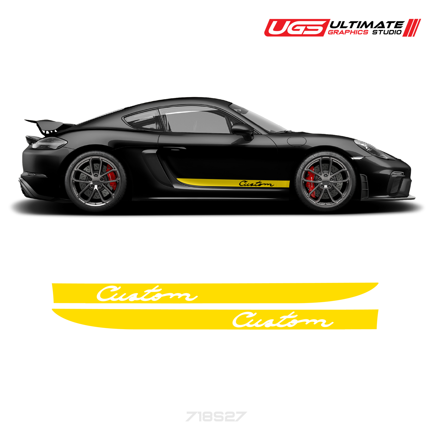 Side Stripe Graphics fits Porsche Cayman