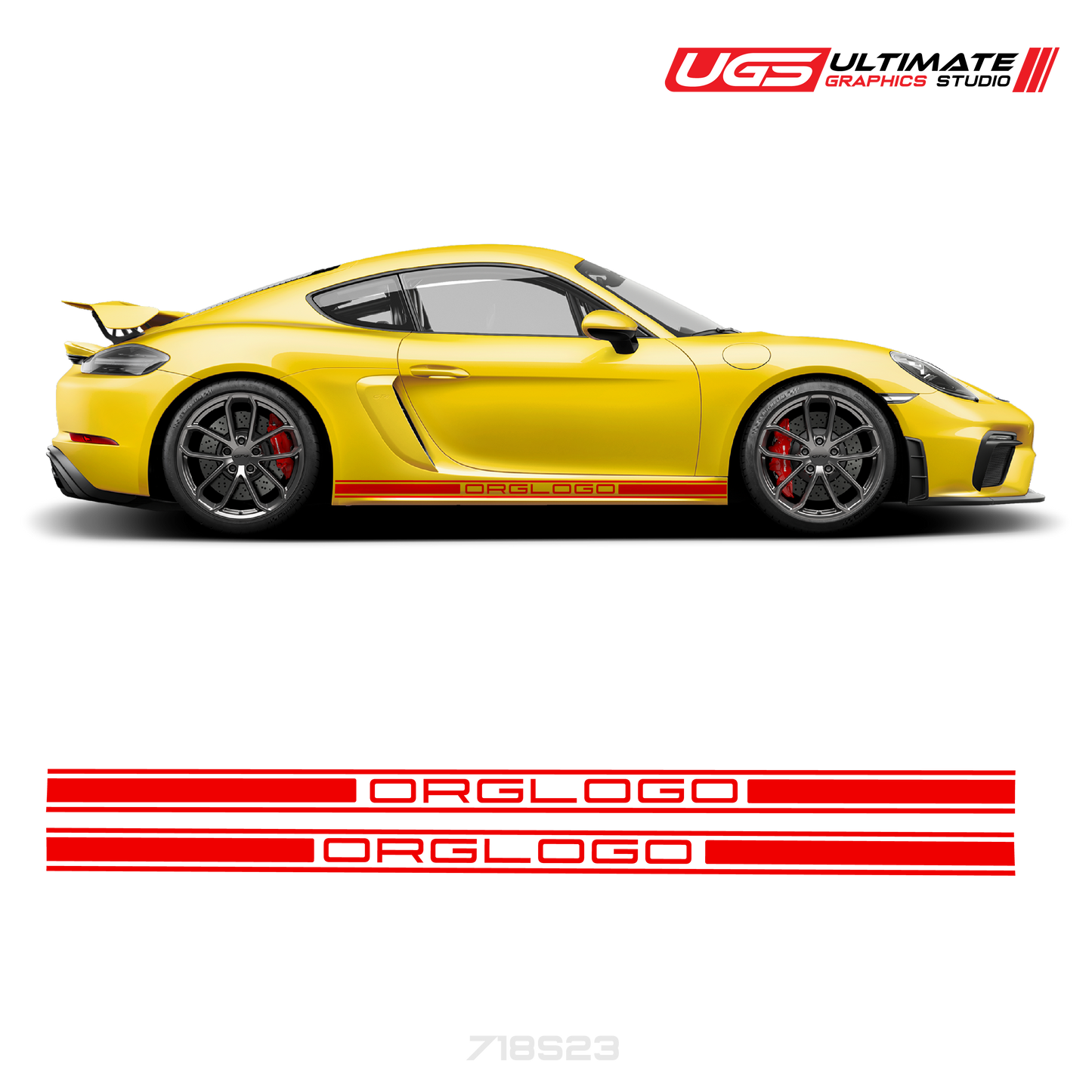 Rocker Side Graphics Fits Porsche Cayman / GT4