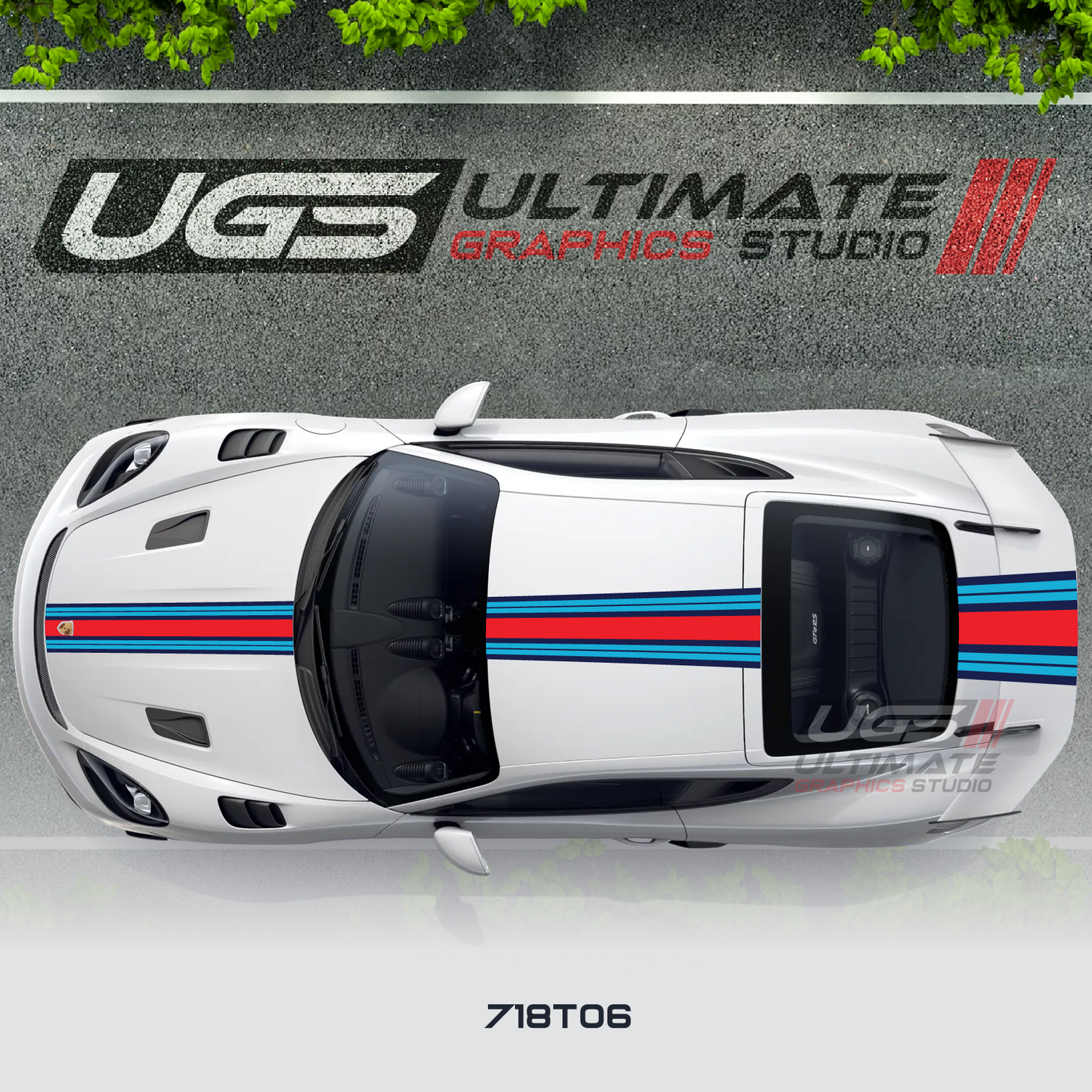 Martini Top Thin Graphic for Porsche Models