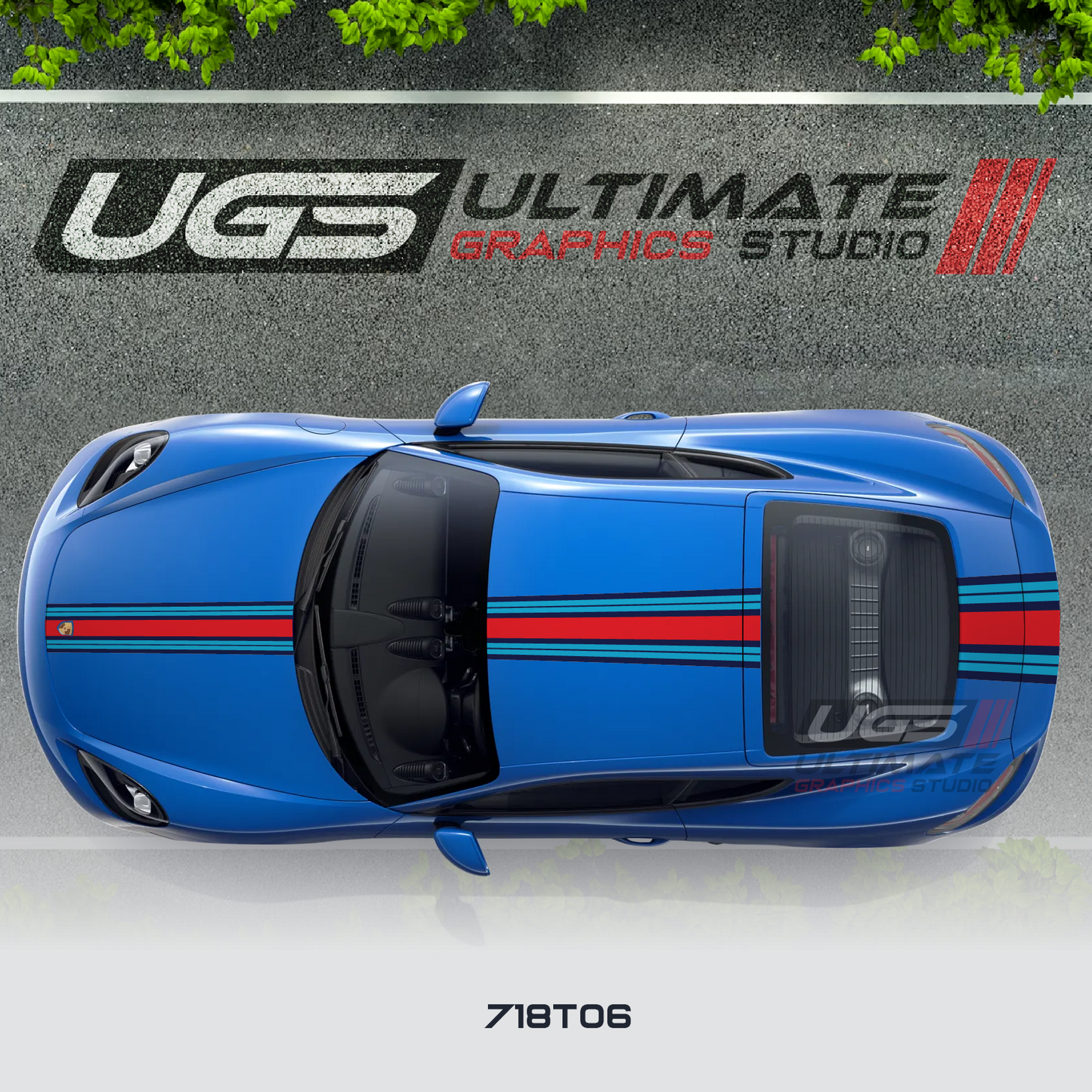 Martini Top Thin Graphic for Porsche Models