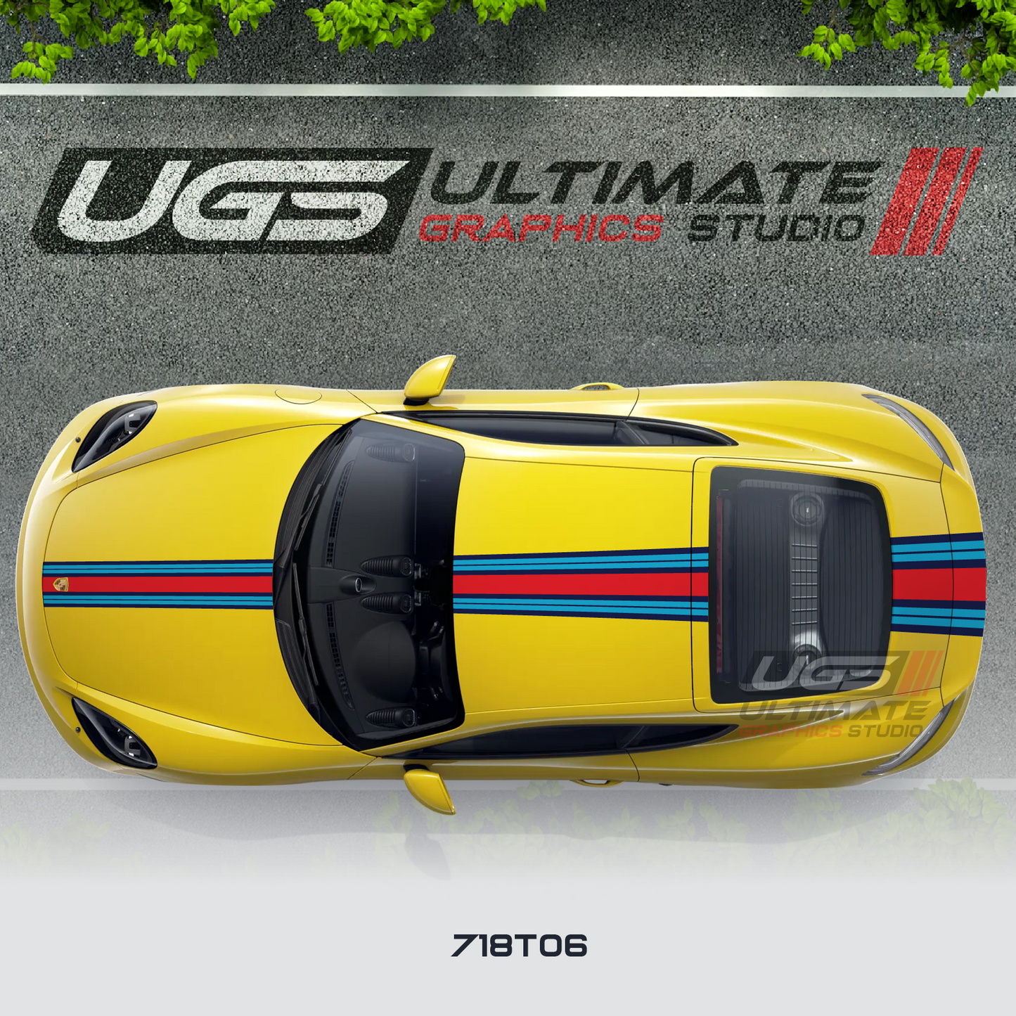 Martini Top Thin Graphic for Porsche Models