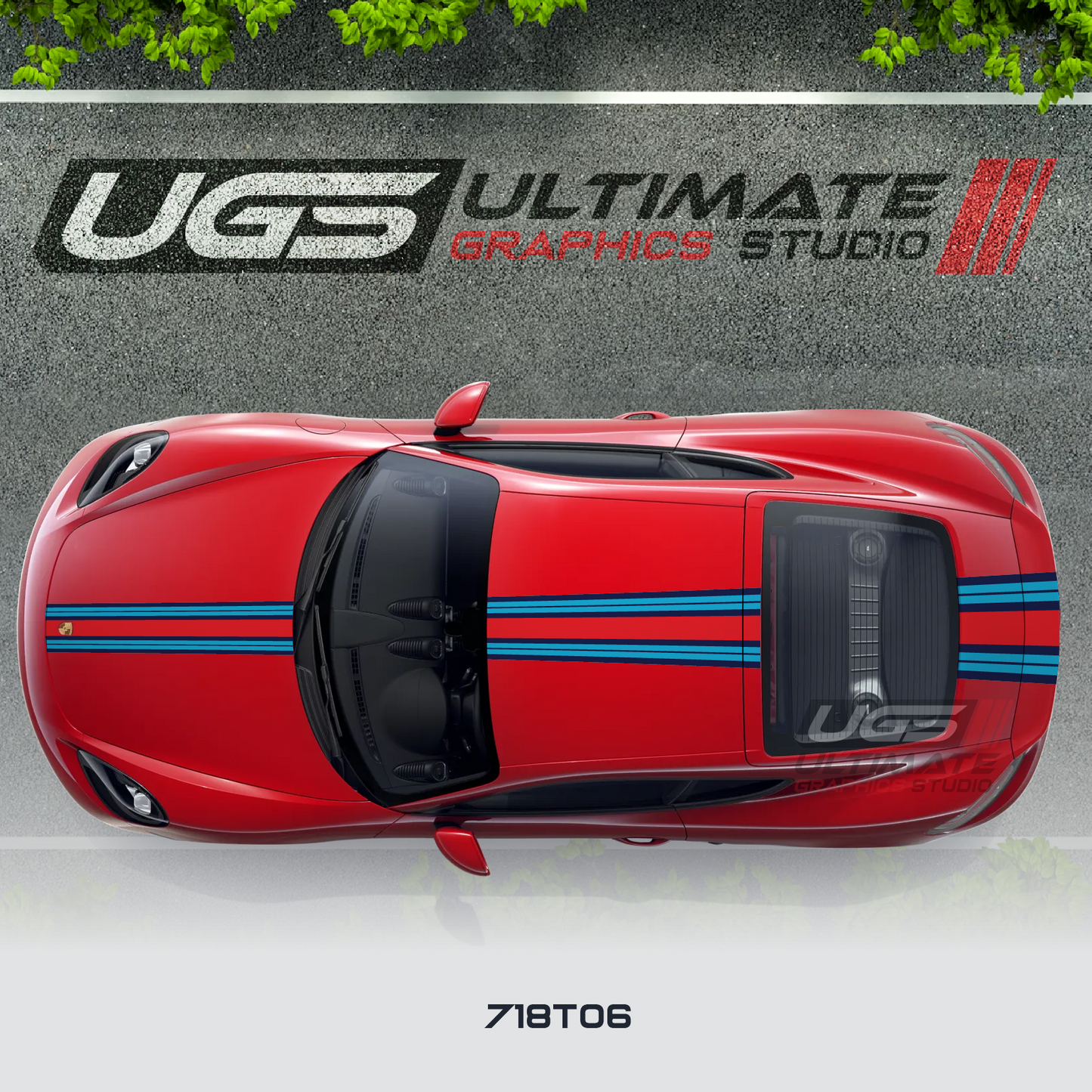 Martini Top Thin Graphic for Porsche Models