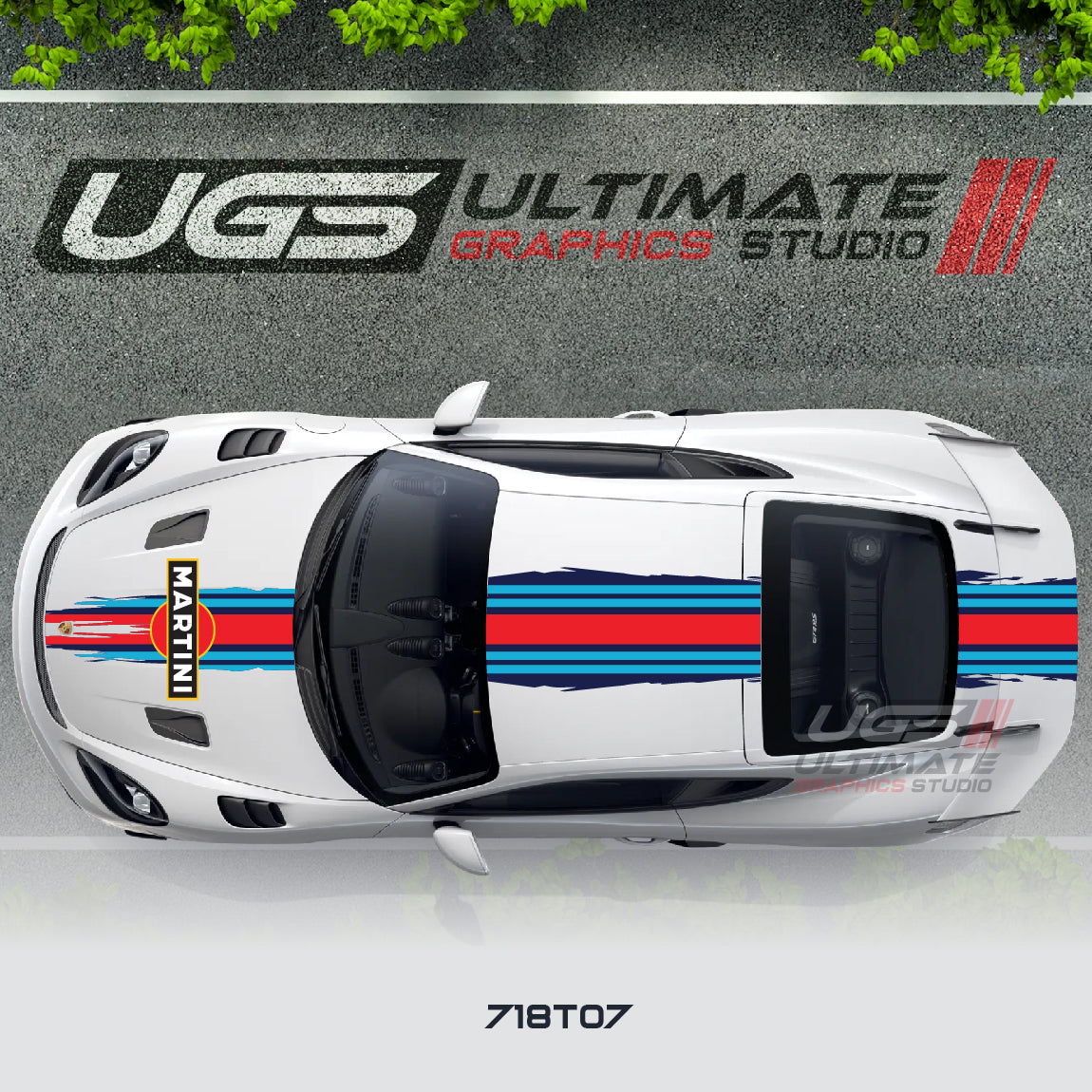 Martini Top Scratched Graphic for Porsche Models