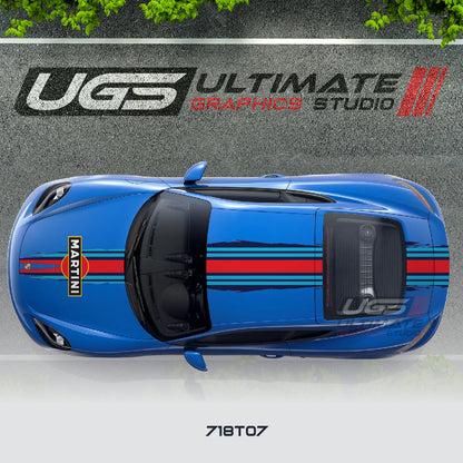 Martini Top Scratched Graphic for Porsche Models