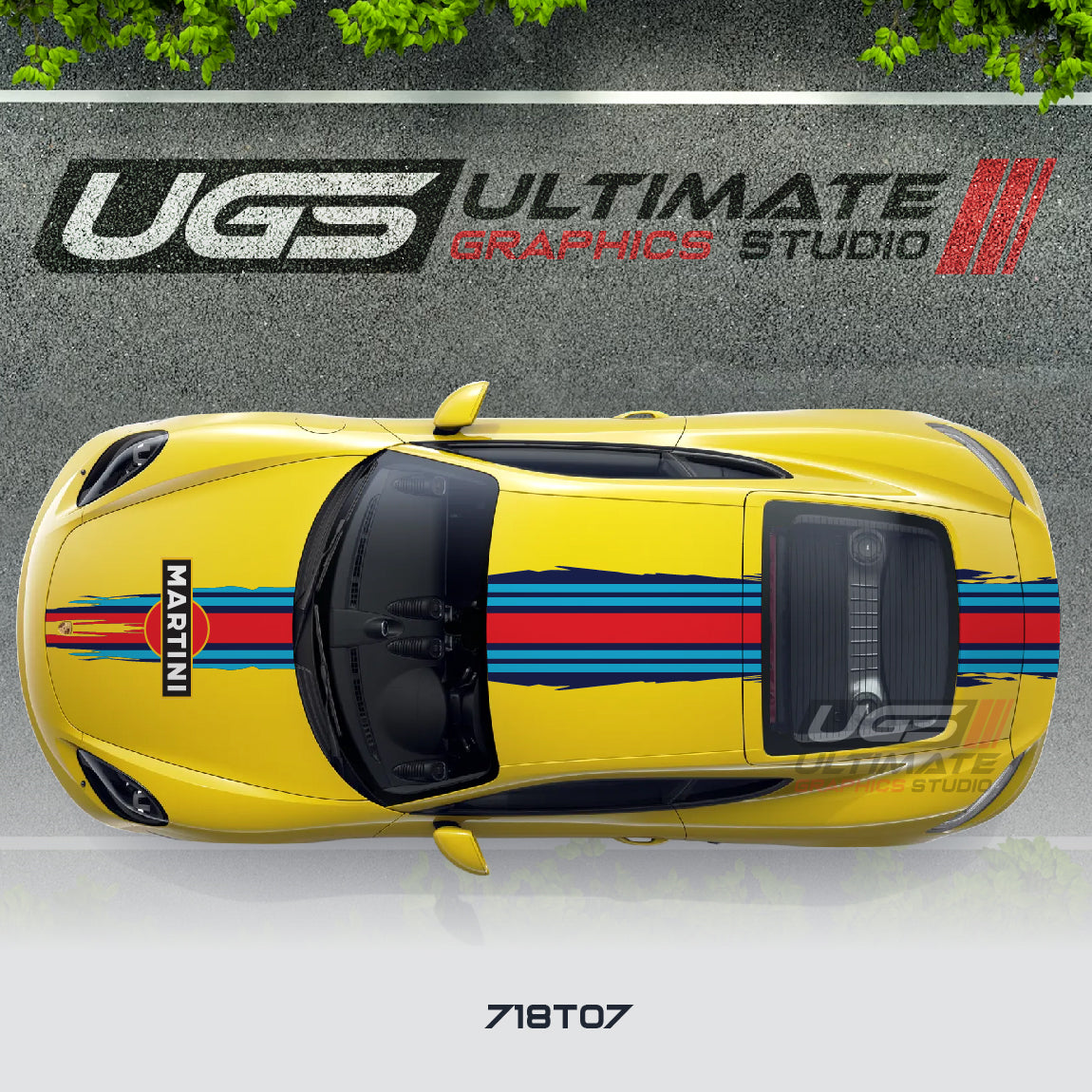 Martini Top Scratched Graphic for Porsche Models