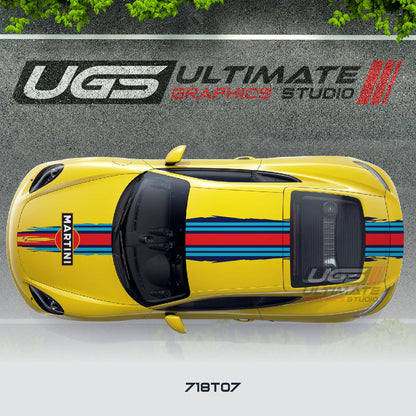 Martini Top Scratched Graphic for Porsche Models