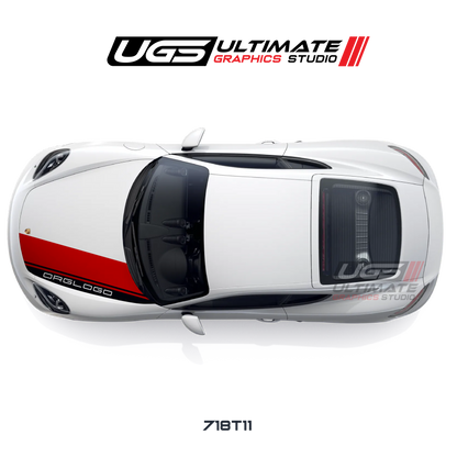Racing 2 Color Hood Graphic for Porsche Models