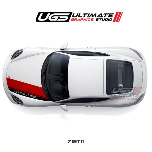 Racing 2 Color Hood Graphic for Porsche Models